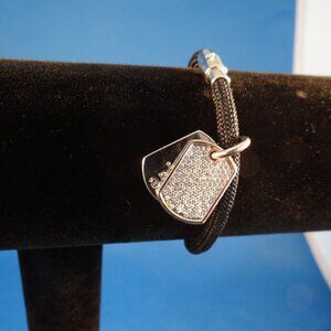 LS Aspire Rhinestone Dogtag bracelet